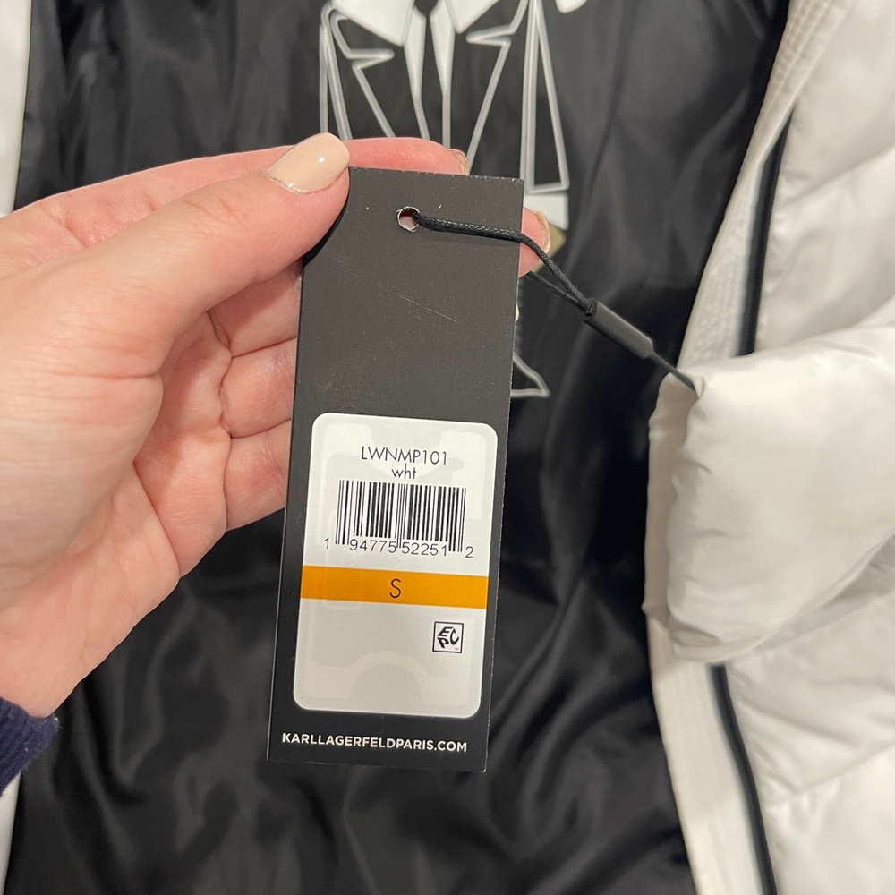 Karl Lagerfeld White Puffer Jacket - Picture 6 of 10